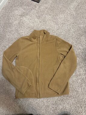 Tan Fleece Full-Zip Jacket